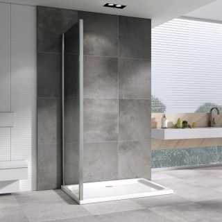 Душевая стенка ABBER Schwarzer Diamant 90см хром S90